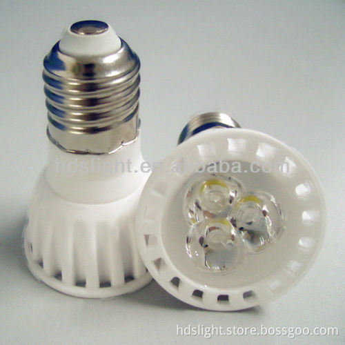 adjustable 24v 3w ceramic e26/e27 led spotlight white housing